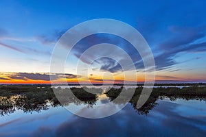 Sunset over water - Merritt Island Wildlife Refuge, Florida