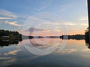 Sunset over watts bar lake