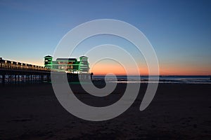 Sunset over Weston Super mare pier