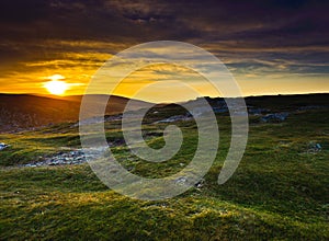 Sunset over Wicklow Mountains, Ireland