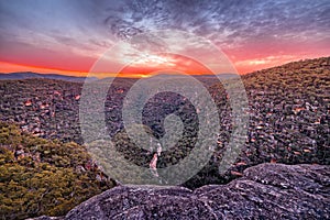 Sunset over Wollemi Natinal Park Wilderness