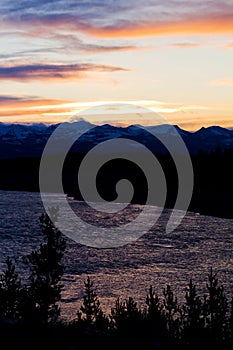 Sunset over the Yellowstone Valley
