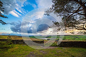 Sunset over Yorkshire Dales National Park