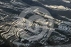 Sunset over YuanYang rice terraces in Yunnan, China, one of the latest UNESCO World Heritage Sites