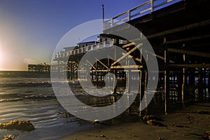 Sunset at pacific beach pier