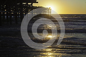 Sunset at pacific beach pier