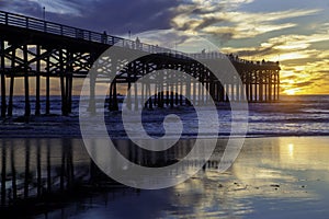 Sunset at pacific beach pier