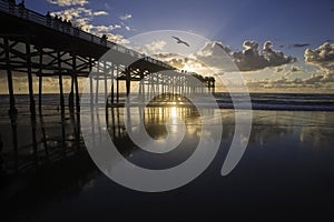 Sunset at pacific beach pier