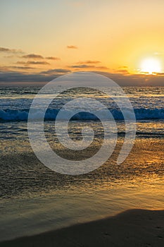 Sunset at Pacific Beach in San Diego