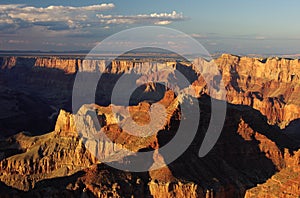 Sunset on the Palisades of the Desert from Pinal Point, Grand Canyon National Park, Arizona