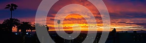 Sunset panorama above Hermosa beach photo