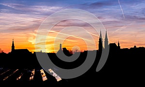 Sunset panorama Nuremberg, Germany
