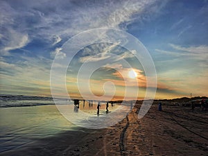 Sunset Parangtritis beach