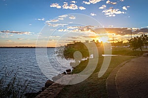 Sunset at Paranoa Lake Promenade - Brasilia, Distrito Federal, Brazil photo