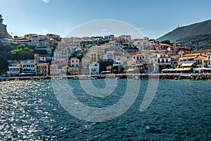 Sunset at Parga, Greece, from the sea