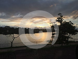 Sunset at Parliament Lake sri lanka