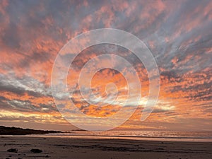 Sunset in Paternoster in South Africa