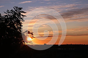 Sunset on Patkuli Viewing Platform in Tallinn