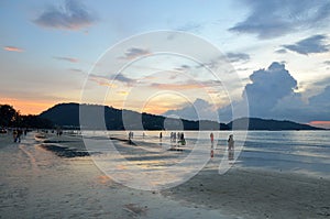 Sunset at the Patong beach, Phuket, Thailand