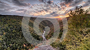 Sunset at Pendleton overlook in WV