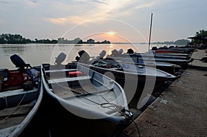 Sunset at Perak River photo