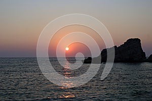 Sunset at the Petani Beach