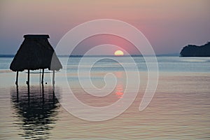 Sunset on Peten Itza Lake El Remate Guatemala