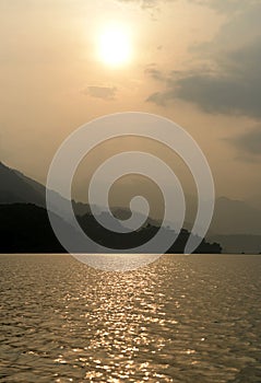 Sunset on Phewa Lake 