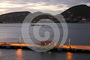 Sunset at Philipsburg, Sint Maarten, Caribbean photo