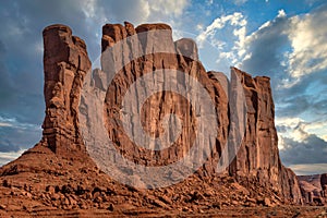 Sunset in Camel Butte at Monument Valley photo