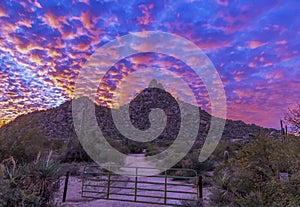 Sunset Pinnacle Peak Hiking Trail And Park In Scottsdale, AZ