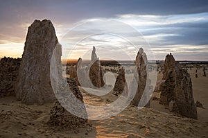 Sunset in the pinnacles