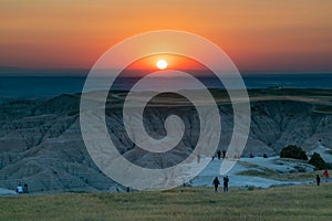 Sunset at Pinnacles Overlook in Badlands National Park