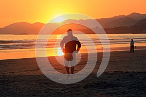 Sunset at Pismo Beach, California.