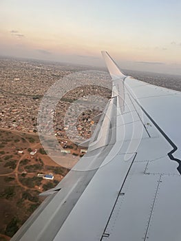 Sunset from the plane Luanda Angola Africa