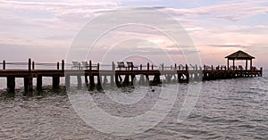 Sunset on Playa Carmen Pier