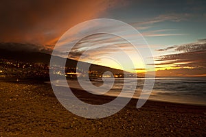 Sunset in Playa Jardin, Puerto de la Cruz