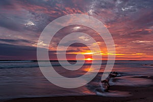 Sunset at Playas, Ecuador photo