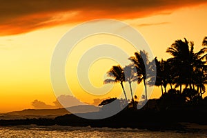 Sunset at Poipu beach