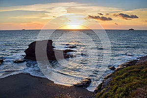 Sunset at Polzeath, North Cornwall