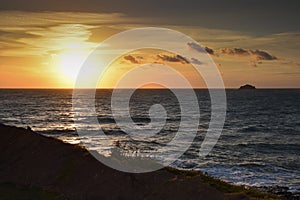 Sunset at Polzeath, North Cornwall