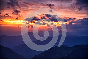 Sunset from Poon Hill, Nepal