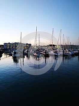 Sunset at the port