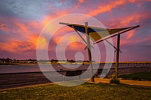 Sunset in Port Augusta, Australia photo