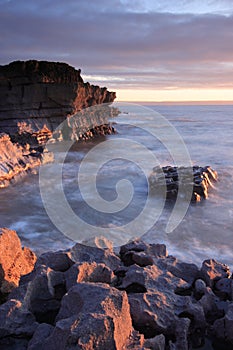 Sunset at Porthcawl, South Wales.