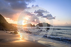 Sunset at Praia do Cachorro Beach - Fernando de Noronha, Pernambuco, Brazil