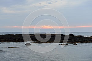 Sunset at Pu`uhonua o Honaunau the Place of Refuge Big Island of Hawaii