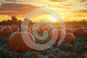 Sunset Pumpkin Patch Serenity