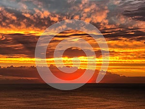 Sunset in Punta Ballena, Punta Del Este, Uruguay photo