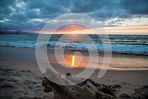 Sunset at Punta Negra Beach